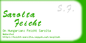 sarolta feicht business card